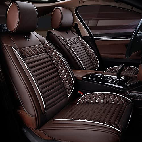 Maipula Allwetter-Autositzbezug Für VW Für Volkswagen Tiguan Limited Kunstleder Autositzbezüge 5 seat braun