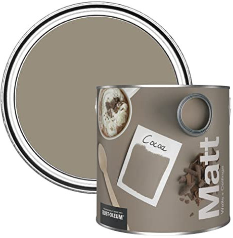 Rust-Oleum Colours Matt Emulsion Wall and Ceiling Paint - Cocoa 2.5L