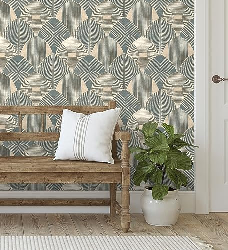GAULAN - 680852 Papier Peint Vinyle écologique géométrique Style Ethnique Africain pour Mur Salon Cuisine Bain Chambre Couloir Salle à Mange tête de - Rouleaux de 10 m x 0,53 m