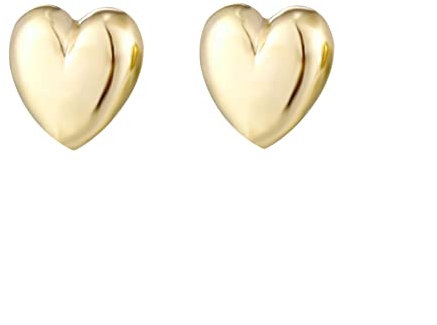 9ct Gold Heart Stud Earrings