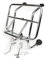 MOTONOSTRA Gepäckträger chrom klappbar vorne kompatibel für Vespa Smallframe V50, PV125, ET3, PK S, PK XL, PK XL2, Largeframe