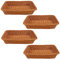 YOUNTHYE 4PCS Wicker Basket, 35x25CM Large Wicker Storage Basket Hamper Rectangle Bread Basket Storage Stackable for Home Kitchen Restaurant Supermarkets