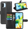 BOCTECH Funda para Xiaomi Redmi A1 / Redmi A2, Carcasa con Tapa Flip Case Libro de Cuero PU Piel y Silicona Suave Cartera Cover Antigolpes con Cierre Magnético, Ranura para Tarjeta y Soporte, Negro