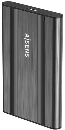 AISENS ASE-2526GR - Boîtier Externe 2,5 9,5 mm SATA A USB 3.0/Usb3.1 Gen1, Gris