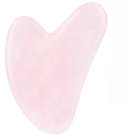 AMZFUK Gua Sha Visage Corps-Rose Quartz - Outil De Massage Facial - Outil De Massage D'acupuncture Anti Rides Pour Le Visage,Pierre Gua Sha Visage Pour Hommes & Femmes Soins De La Peau