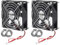 AITRIP 2er-Pack 92 mm x 92 mm x 25 mm 12 V Dual-Kugellager DC bürstenloser Lüfter 9225 mit Metallgrill für DIY Lüfteraustausch Belüftung Auspuff