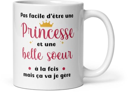 Mug belle soeur princesse tasse belle sœur femme