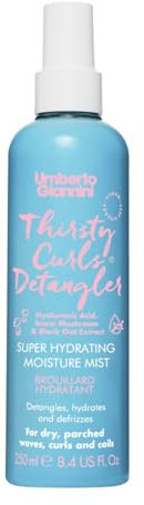 Umberto Giannini Thirsty Curls Detangler Super Hydrating Moisture Mist 250 ml Veganes Leave-in-Conditioner-Spray für trockenes, knotiges Haar
