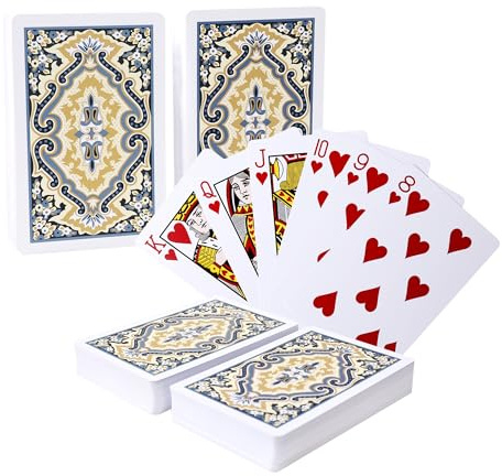 SWINILAYA 2 Deck Spielkarten - Standard HD Wasserdichtes Pokerkarten Kartenspiel – Ideal für Poker, Canasta, Skat, Romme & Blackjack