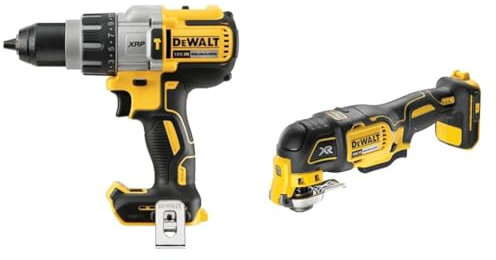 DeWalt Perceuse visseuse percussion Premium XRP 18V - sans batterie ni chargeur - coffret TSTAK & Outil Oscillant Multi Cutter 18V Sans Fil Brushless - Livré avec Jeu d'Accessoires de Coupe