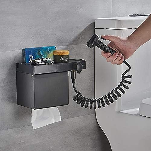 Bidet Wasserhahn Schwarz Kupfer Dusche Mixer Waschmaschine Wasserhahn Quadratische Dusche Badezimmer Tissue Box Badezimmer Hardware Zubehör