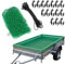 QWORK® Anhängernetz, 2.5x3.5M Anhänger Netz, Anhängernetz mit 15 Haken und Gummiseil