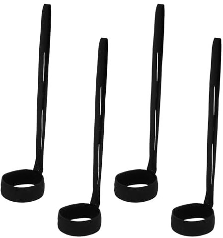 lasuroa 4stk Skihandschuhleine, Polyester Starke Elastizität Sporthandschuh-Sicherheitsgurt Skihandschuh-Handgelenksleine Handschellen-Handschuhriemen Feste Handschuhe Skiliebhaber Zubehör(Schwarz)