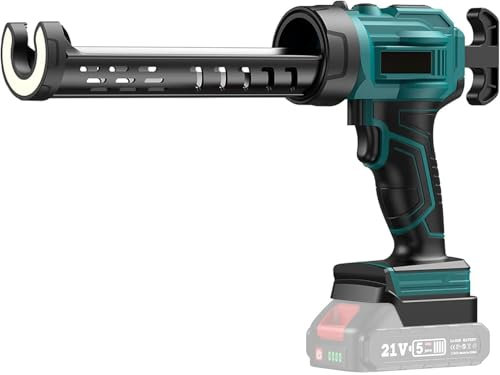 Akku-Kartuschenpistole für Makita 18V Batterie,Ergonomische Kartuschenpistole mit 2000mah Akku,LED Licht,4 Geschwindigkeiten,Elektrische Kartuschenpresse für 300 ml Kartuschen (ohne Akku)