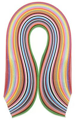 Quilling-Papierstreifen, 36 Farben, 180 Stück, Länge 54 cm, Breite 10 mm, für Bastelarbeiten, Kunst und Handwerk