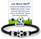 FANCIBAND Fussball Geschenke für Ihn Herren Lederarmband Fußball Armband Fussball Valentinstag Jahrestag Geschenk Ehemann Freund Partner Geburtstage Hochzeits Weihnachten