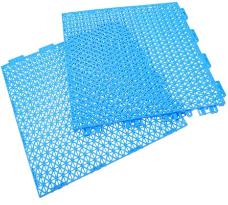 Happyyami 2pcs Modular Interlocking Mats for Swimming Pool Paddling Pool Base Pad Non-slip Drainage Mat