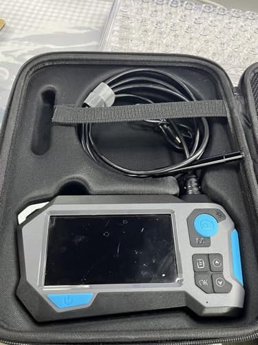 Ferdiiz Endoscopio Camara de inspeccion 1920P HD, Doble Lente y rotación 720°, Cámara Endoscópica con Pantalla IPS de 4,5 Pulgadas y IP68, 8+1LED (2M)