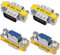 VISSQH 4 x Connecteur Adaptateur de coupleur mâle à Femelle 15 Broches,coupleur HDB15 15 Broches VGA SVGA Adaptateur Changeur HDB15