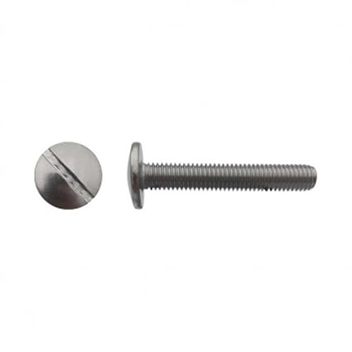 Vis poêlier tête ronde large fendue Inox A2-6 x 60 mm- Vendu par 100
