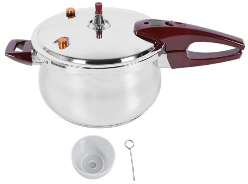 Stainless Steel Pressure Cooker Large Capacity Fast Cooking Pot with Safety Locking Valve for Induction Gas Stove Durable proof High Pressure Cooker for Home Kitchen Use (9l)