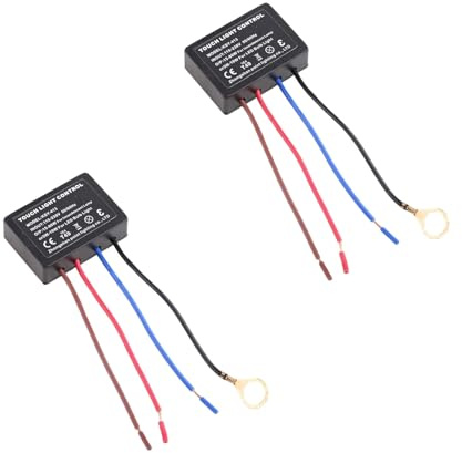 2Pcs Touch Lamp Control Module, Touch Lamp Sensor Replacement Kit, Dimmer Switch 3 Way Dimming Function Touch, Dimmer Switch for Fit for Dimmable Bulbs