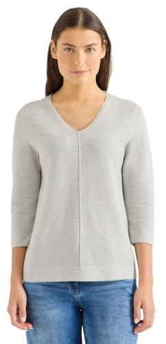 Cecil 3/4-Arm Pullover mit Struktur Milky Grey Melange S