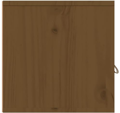 HOMELEN Mensole sospese da parete, 2 pezzi, marrone miele, 60 x 30 x 30 cm, in legno massello di pino, design moderno, per camera da letto, cucina, soggiorno