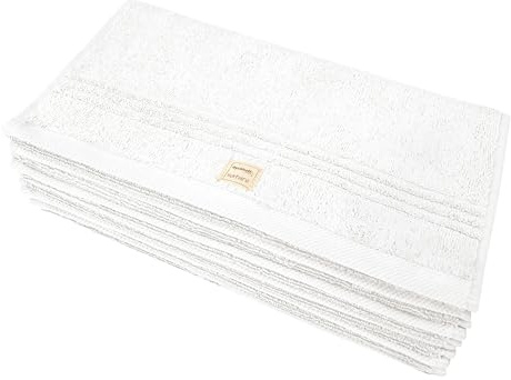 Dyckhoff Gästetücher Nature, 6er Set, GOTS Bio-Baumwolle, 30x50cm, weiß | 100% Bio-Baumwolle, 500 g/m², GOTS-zertifiziert, nachhaltig, weich und saugfähig