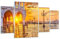 Mehrteilige Bilder auf Glas 160x90cm Glasbild Venedig Stadt Groß XXL Wanddeko Bild im Glas Schlafzimmer Küche Set 4 teilige Wandbilder Dekoration Wohnzimmer Modern Wand Kunstdruck Art GDL160x90-3665