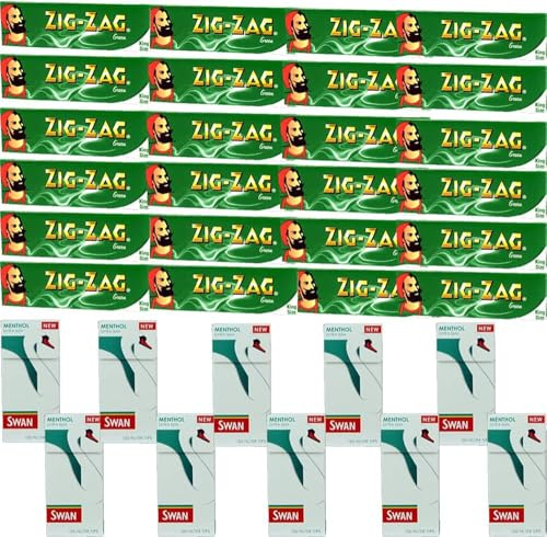 1200 Zig ZAG Rolling Papers & 1200 SWAN Menthol Extra Slim Filter Tips