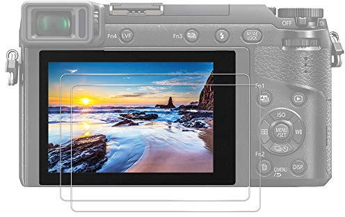 JJC Lot de 2 Films de Protection d'écran en Verre Trempé pour Appareil photo Panasonic Lumix DC S9 S5II S5 G9 G100 G100D G110 Sans Miroir, ultra fin, Haute Dureté, Incassable, Anti-bulles