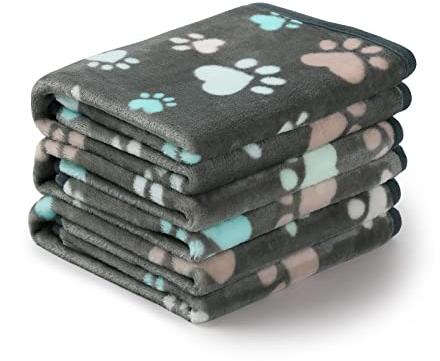 luciphia Hundedecke Katzendecke Waschbar, 1 Pack 3 Decken für Kleine Mittlere Hunde Katzen, Kuscheldecke Hund Flauschig Weiche Warme Fleece Haustier Decken, Hundedecke für Unterwegs, Sofa 60 * 40CM