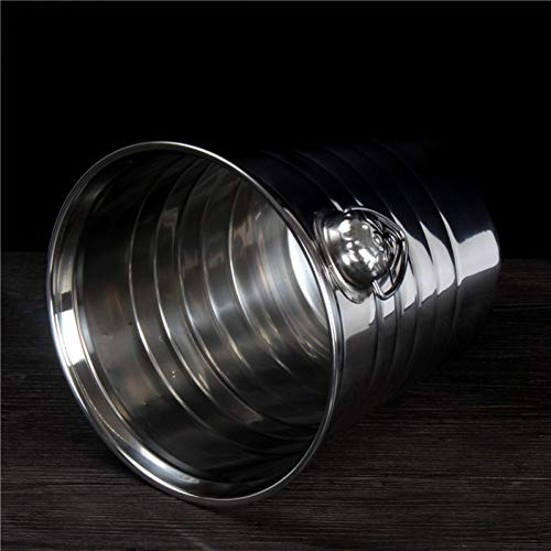 HAPPYGOU 3L 5L 7L Edelstahl Bar Eiskübel Zwei Griffe Champagner Eimer Weinkübel Spucke Weinfass Behälter Ktv Club Zubehör