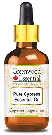 Greenwood Essential Naturreine Ätherisches Zypressenöl (Cupressus sempervirens) mit Glas Tropfer Dampfdestilliert 100ml (3.38 oz)