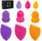 Maquillage Eponges, 9pcs Mélangeur de Beauté Éponges de Fondation pour Les Cosmétiques Liquides/Poudre/Crème. Multicolore Éponges de maquillage