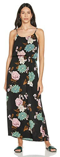 Only Femme Onlwinner Sl Maxidress Noos Wvn Robe, Noir/Aop : Field Of Flower, 42 EU