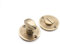 Solid Brass Antique Beehive Bathroom Thumb Turn & Release Door Lock Set (Polished Brass)