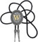 STARBRILLIANT Bolo-Krawatte Im Vintage-Stil, Buchstabe A Bis Z, Mit Rindsleder-Seil, Oval, Schwarz (W)