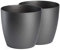 Tymar Pot de Fleurs, Pot de Plantes en Plastique, Lot de 2, Forme Ronde, Cache-Pot (Graphite, ø 30 cm)