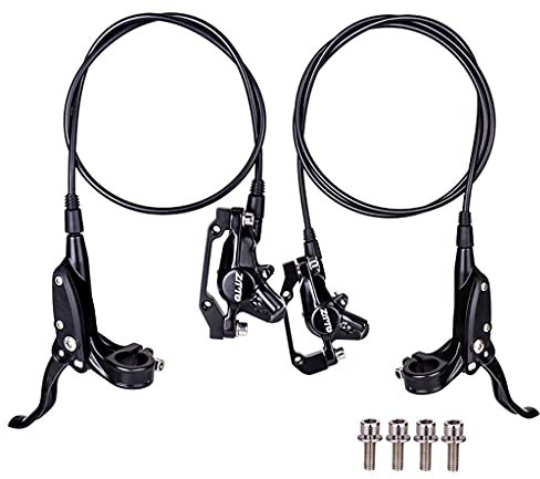 F Fityle MTB Hydraulische Bremsen Set 2 Kolben/4 Kolben, Scheibenbremse Fahrrad Set Vorne Und Hinten, Hydraulische Bremse Fahrrad Vorne Und Hinten aus Aluminiumlegierung für MTB Mountainbike