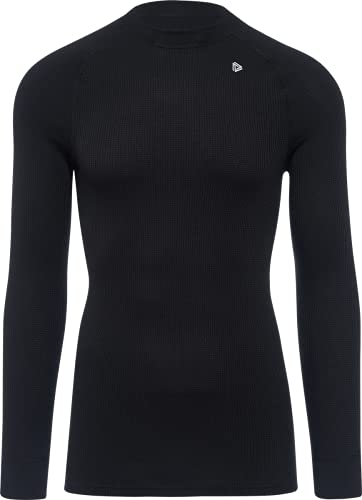 Thermowave Originals Thermounterwäsche Herren Langarm - Funktionsshirt Herren - Warme Skiunterwäsche Herren Leicht Quick Dry Wicking Wandern Fahrrad Skifahren Sportunterwäsche, Schwarz XXXL