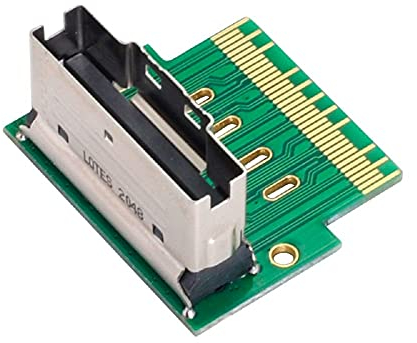 cablecc PCI-E Slimline SAS 4.0 SFF-8654 8i 74pin auf SFF-8654 74pin Stecker auf Buchse Extender Adapter Abgewinkelte Testwerkzeuge