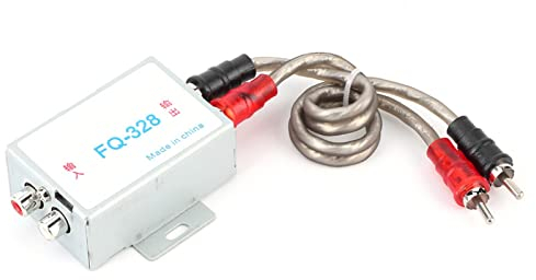 Auto-Audio-Filter, Rauschfilter, 1 Stück Aluminium 12V Auto-Stereo-Audio-Filter Rauschunterdrückung Reduzierer Hohe Leistung für Verstärker-Lautsprecher, Geeignet für 12-V-Auto-Audio-System