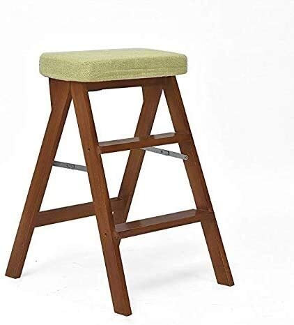 HMTE Escabeaux Tabouret Haut de Cuisine - Chaise Pliante Chaise Simple multifonctionnelle Banc Adulte Tabouret de Maison Escabeau en Bois Massif Repose-Pieds