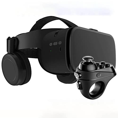 Gafas Realidad Virtual Pantalla Completa Gafas 3D VR con Control Remoto, Gafas Estéreo Originales 3D VR para iPhone 14 13 12 11 Pro Mini X R S MAX Samsung Galaxy Juego Realidad Virtual para Teléfonos