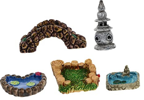 Cabilock 5stücke Landschaftsdekor Gartendekor Gartenornament Topfpflanzendekor Bonsai-dekor Sukkulenten Pflanzer Decor Garten Verzierungen Ornament Für Balkon