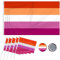 Ensemble de drapeaux lesbiennes LGBTQ Accessoires Lesbiennes Ensemble de badges de drapeau de fierté pour accessoires de décoration, fête de carnaval, événements LGBTQ intérieurs et extérieurs,