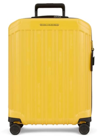 Piquadro PQ-Light Slim - 4-Rollen Kabinentrolley 55 cm USB giallo canarino