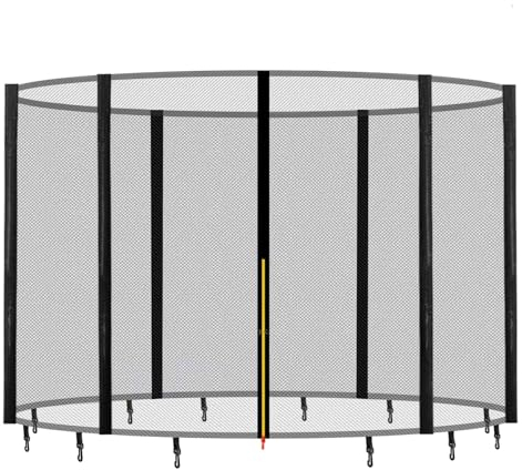 Baunsal® Trampolin Sicherheitsnetz Ø 275 cm (JS+EXD-M) für 6 Netzstangen Netzhöhe 180 cm Ersatzteile Netz Schutznetz Kinder Ersatznetz Outdoor